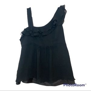 A|X Armani Exchange Silk Ruffle Top Sz XS